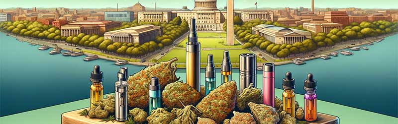 Image of cartridges with Washington DC in the background