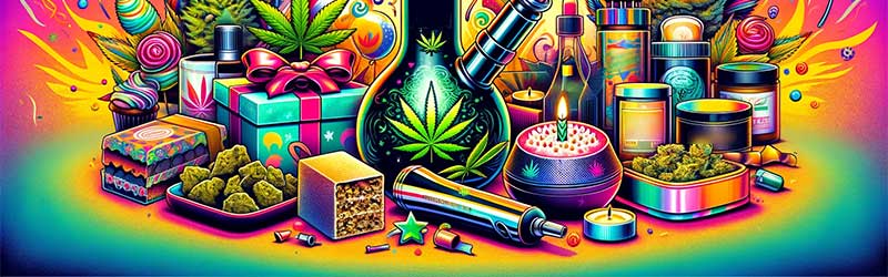 Images of different weed gifts.